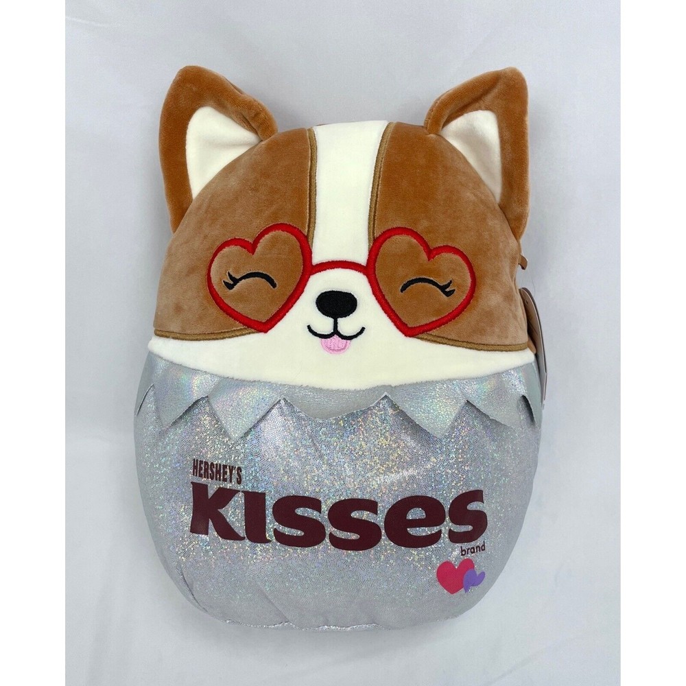 New Squishmallows 12”‎ Hershey’s Kisses Regina Dog Valentine's Plush Toy Scented